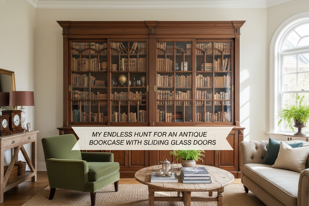 My Endless Hunt for an Antique Bookcase With Sliding Glass Doors