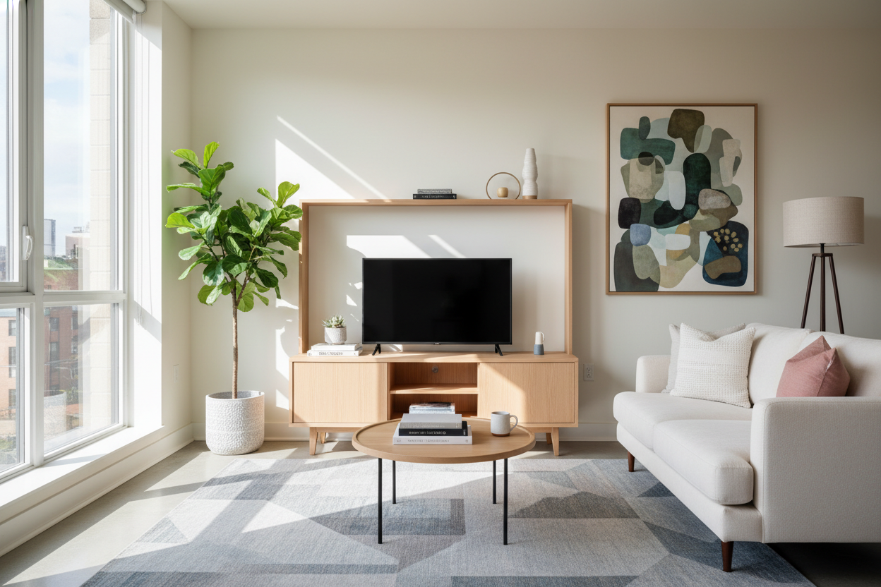 My Hunt for a TV Entertainment Center Small Enough for a Studio