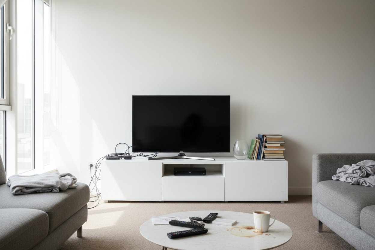 Why Your Simple TV Unit Just Looks Like Cheap Dorm Furniture
