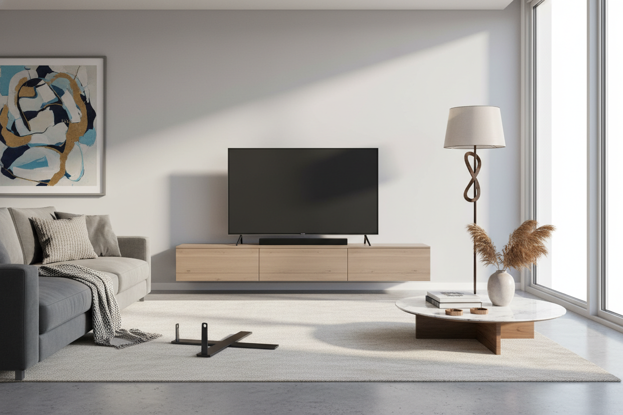 Those Plastic TV Legs Are Trash (Get a Universal TV Stand 50 Inch)
