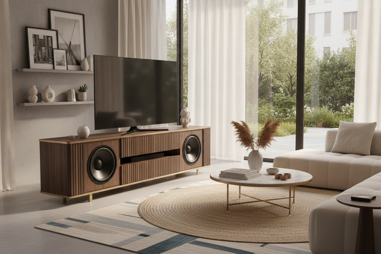 Why I Hid My Bulky Audio Gear in a Speaker TV Stand