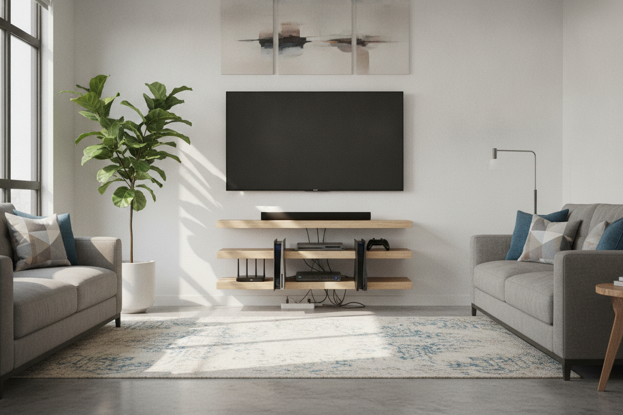 Your Floating Media Shelves Are Too Shallow for Modern Tech
