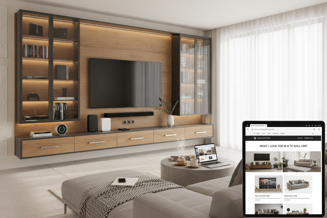 What I Look For When I See a TV Wall Unit for Sale Online