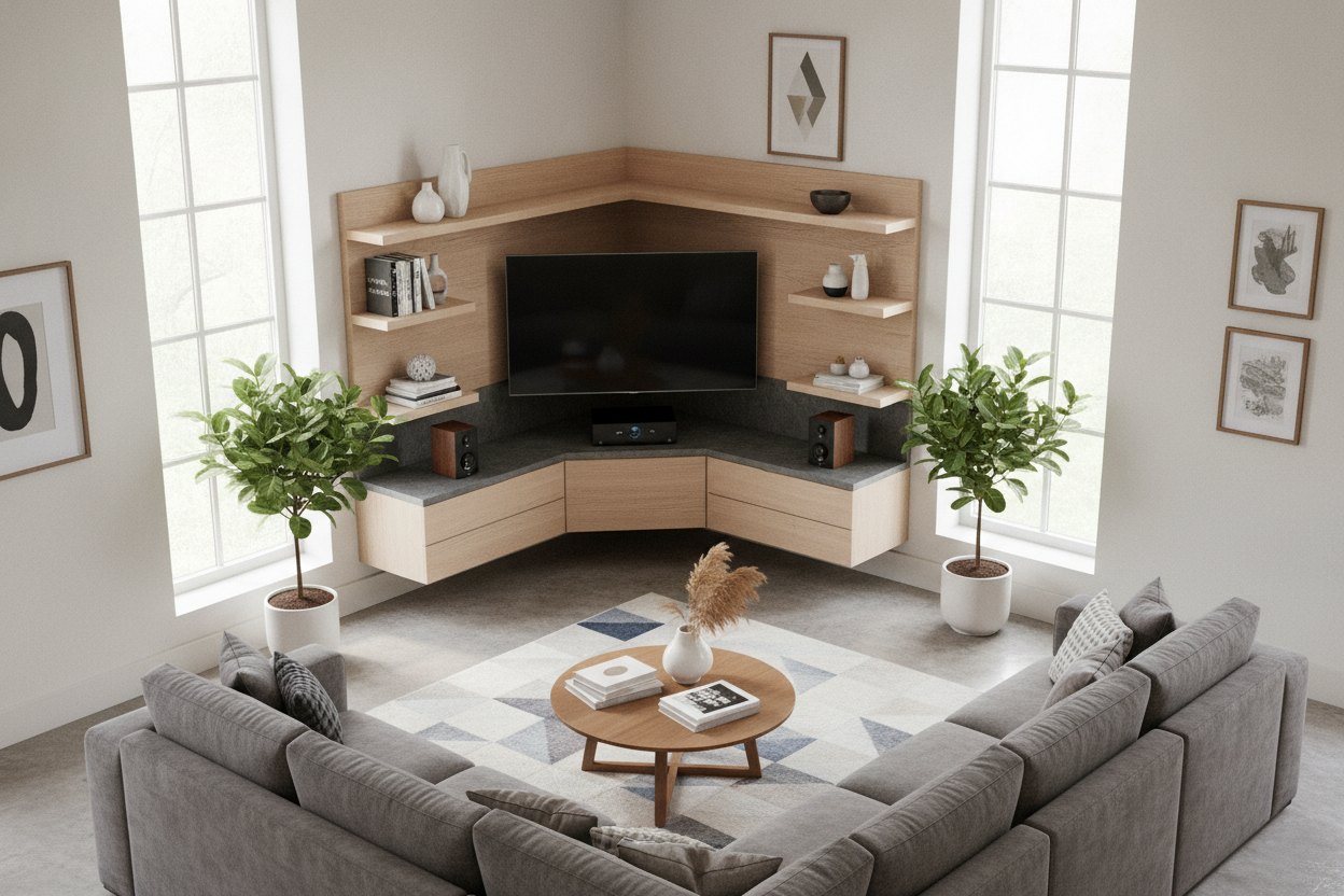 My Awkward Living Room Forced Me Into Modern Corner TV Units