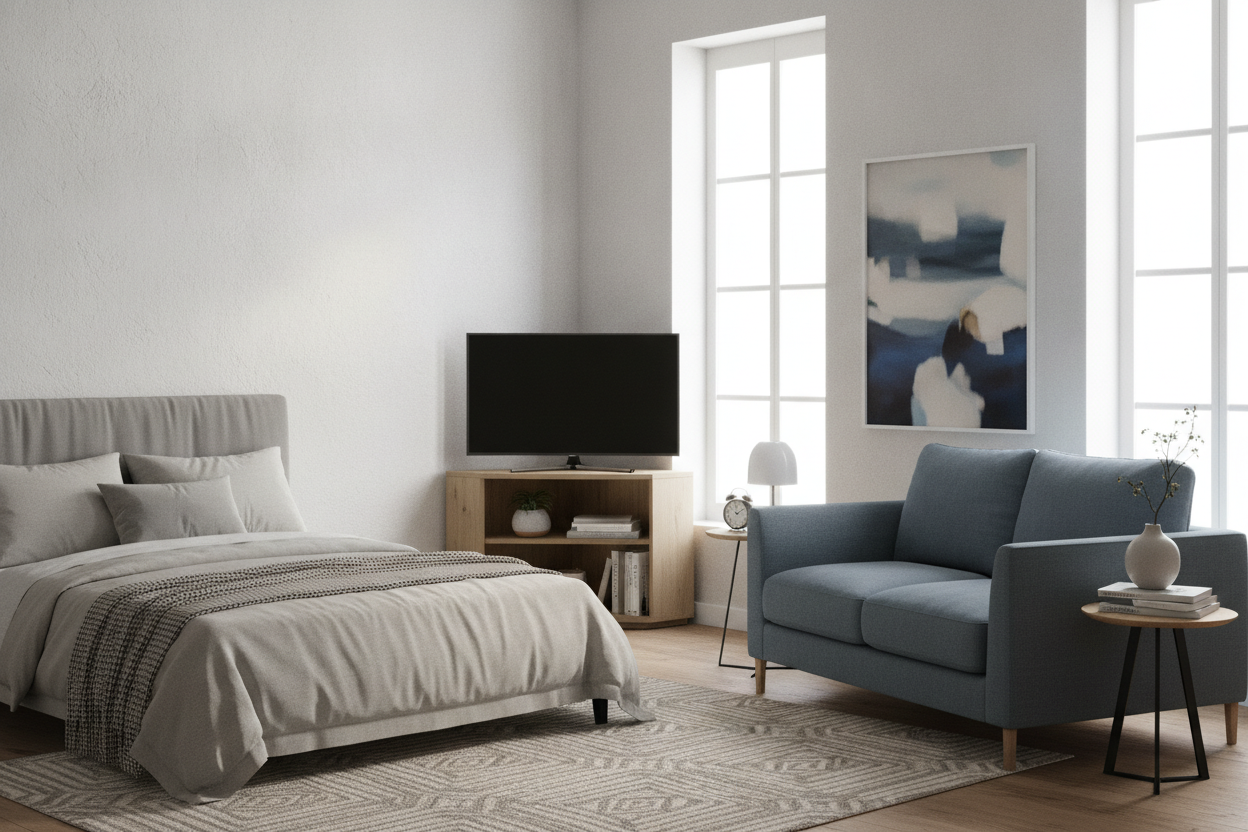 How a Corner TV Unit 80cm Wide Fixed My Impossible Bedroom Layout