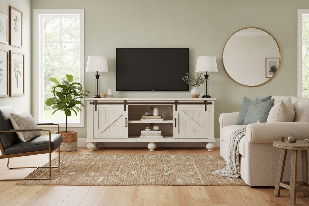 The Barn Door TV Stand Walmart Hack That Fooled My Guests