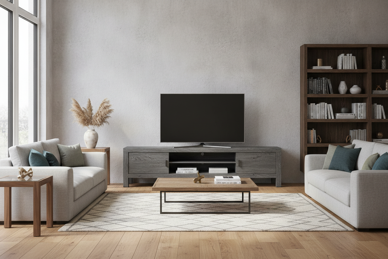 Why TV Stands Gray Are the Ultimate Wood-Mixing Hack