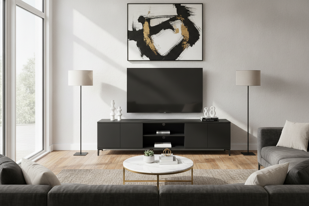 Stop Matching Your Floors: Why Black TV Stands Work Everywhere