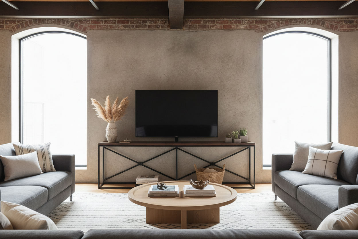 I Was Terrified Black Metal TV Stands Would Look Like a Locker Room