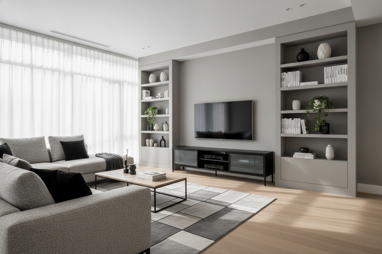 Stop Buying All-Black Consoles: Try a Gray and Black TV Stand