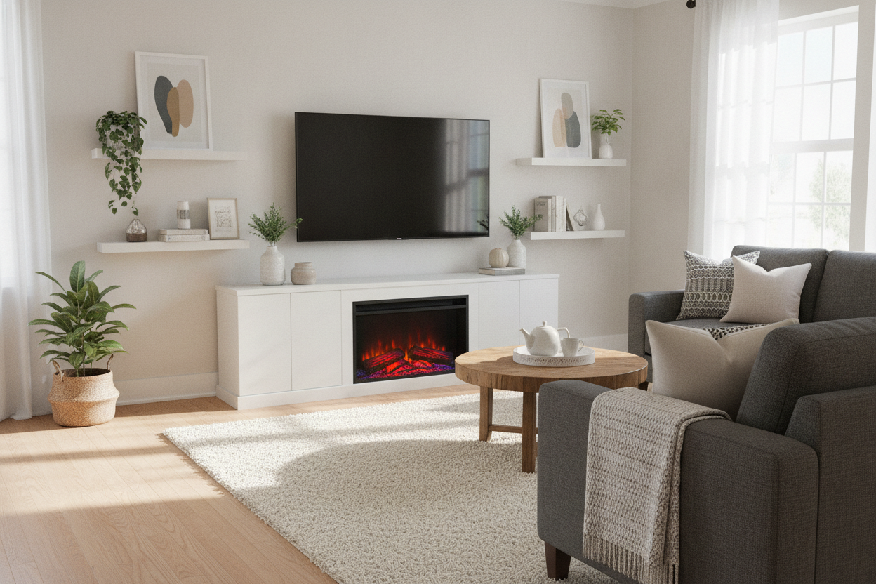 My Contractor Quoted $3K, So I Bought a TV Stand Electric Fireplace