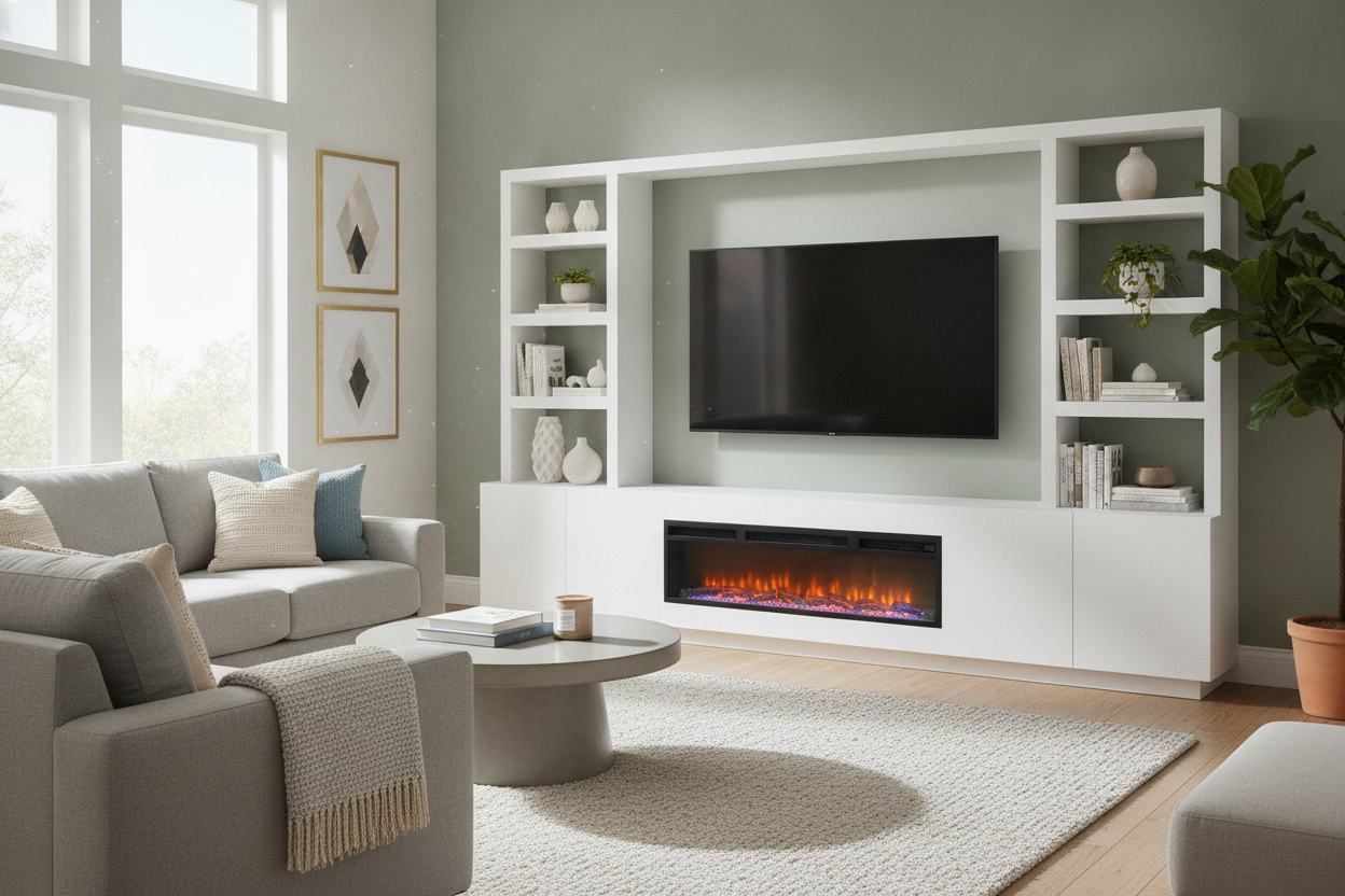 I Thought They Looked Fake, But Bought a TV Stand With Fireplace White