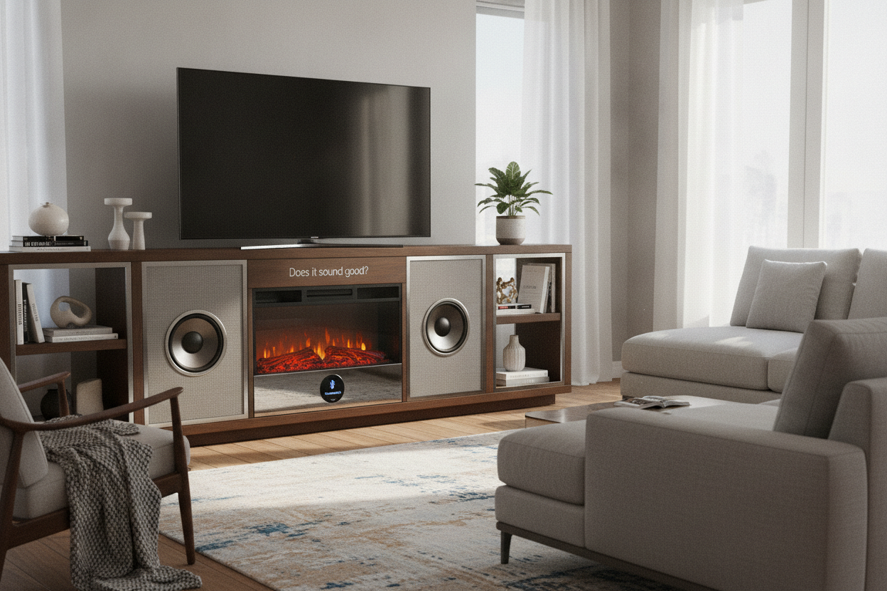 Do the Speakers Sound Good in a Bluetooth Fireplace TV Stand?