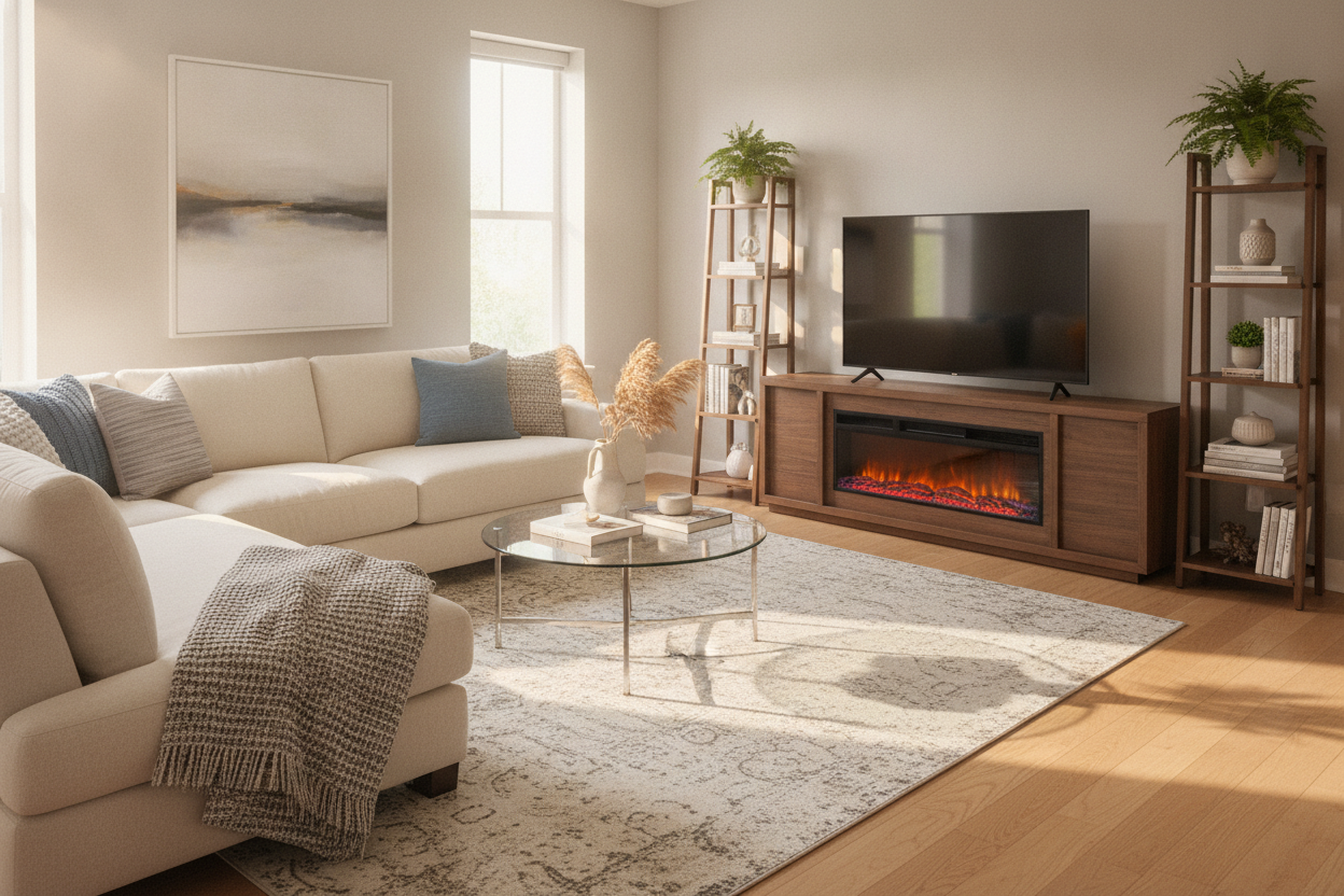 I Found a TV Stand With Fireplace on Clearance (And It Doesn't Look Cheap)