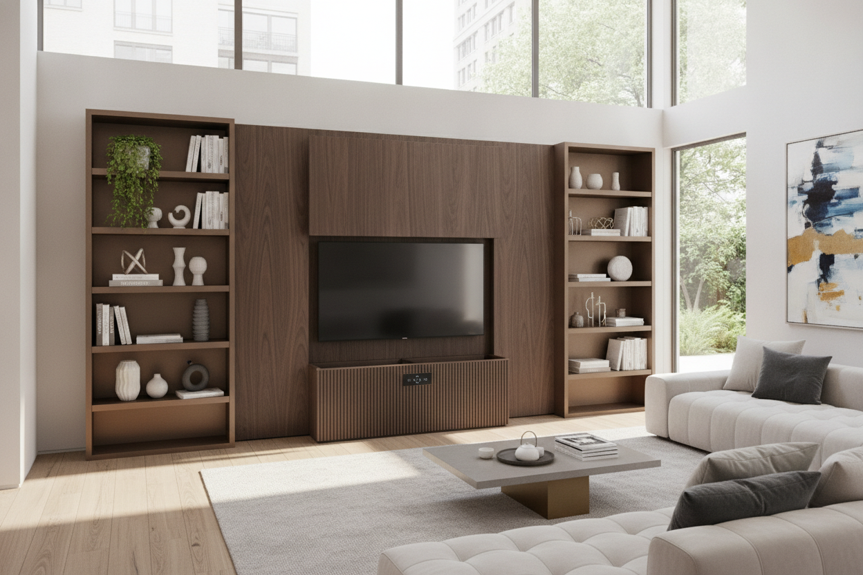 Why I Hid My Screen Inside a Motorized 63 Inch TV Stand