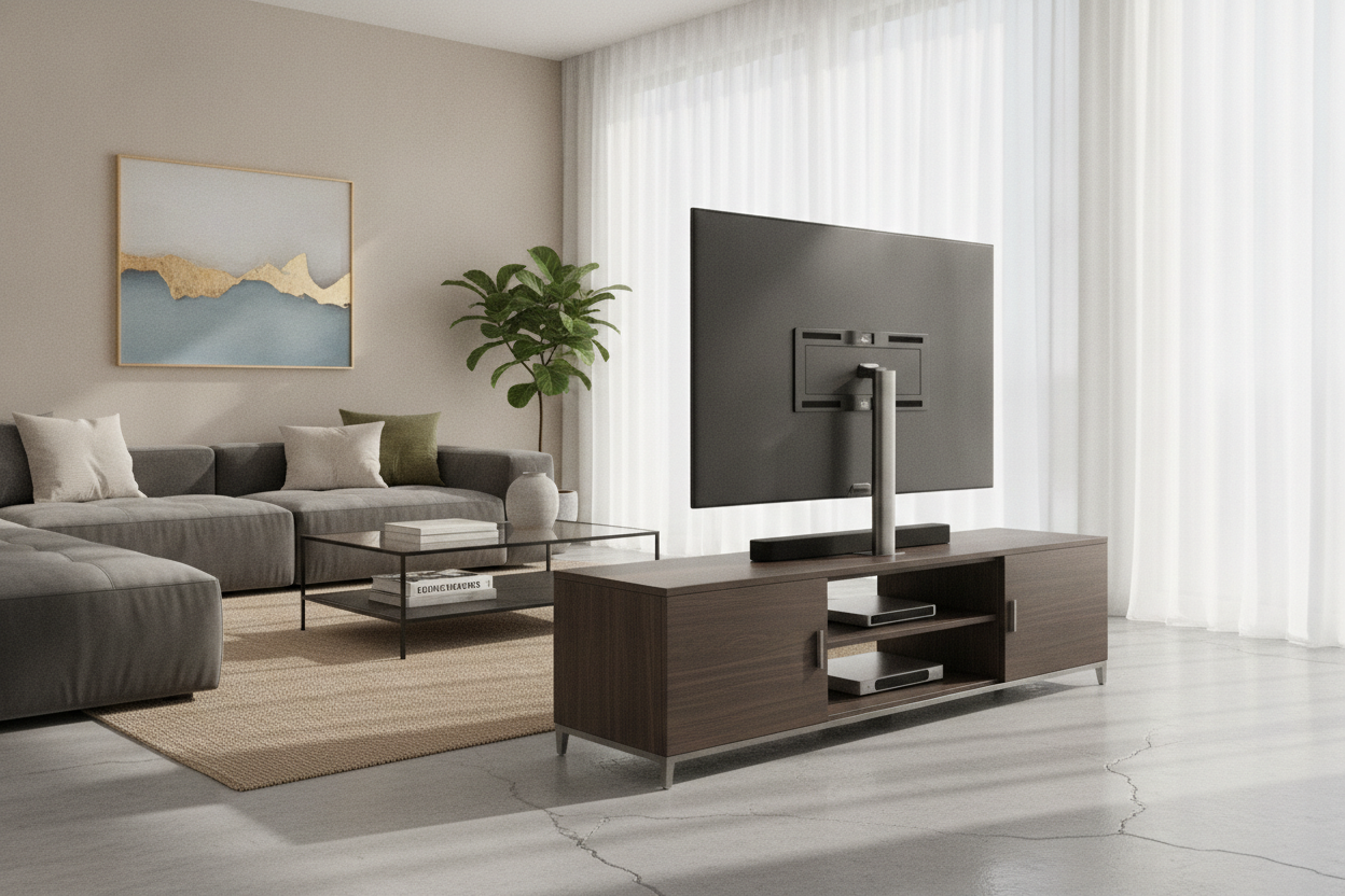 My Creaky Floors Forced Me to Find a Safe TV Stand for 65 Inch TV