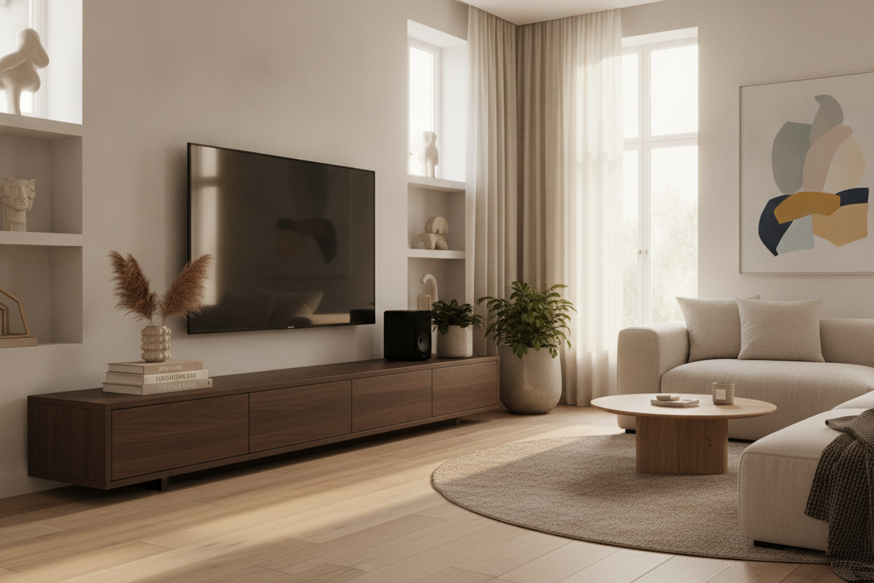 How to Style 85 Inch TV Stands So Your Room Still Feels Cozy