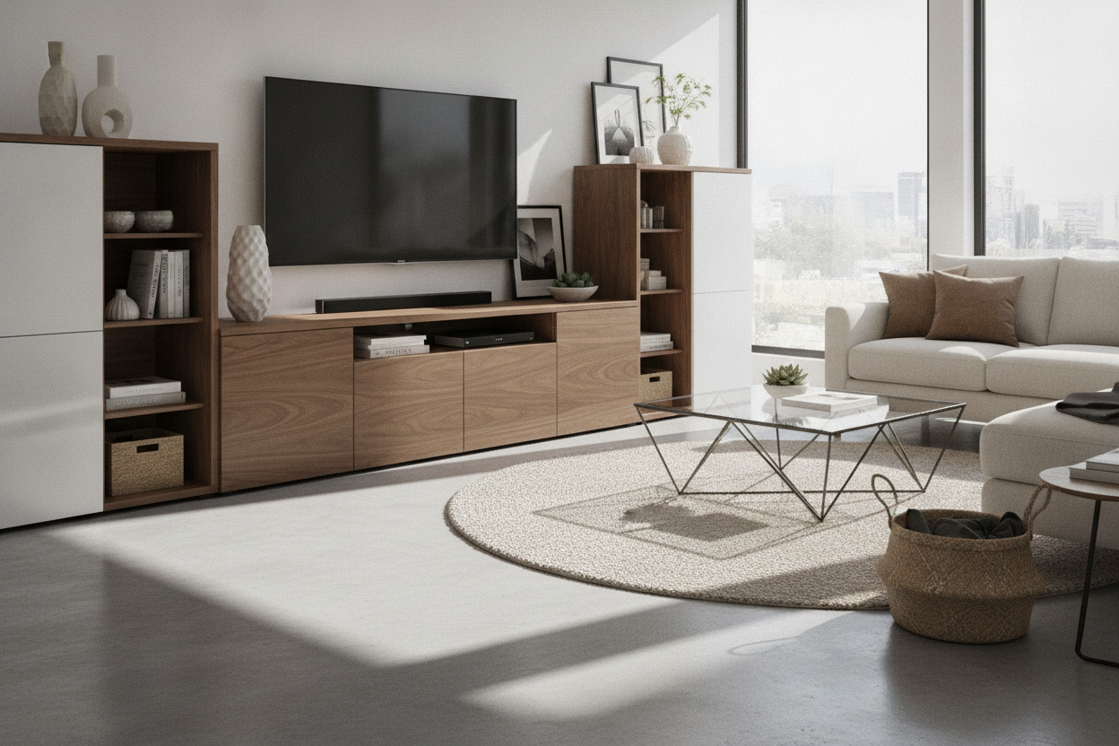 Your Open Console is a Mess: The Case for a Brown Storage TV Stand