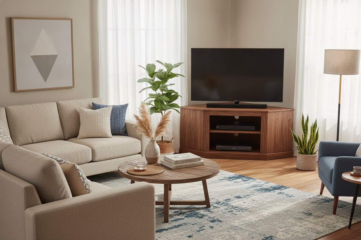 I Finally Stopped Angling My Console for a Brown Corner TV Stand