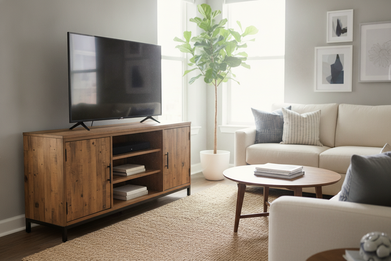 I Judged the Bob's Discount Furniture TV Stand Until I Bought One
