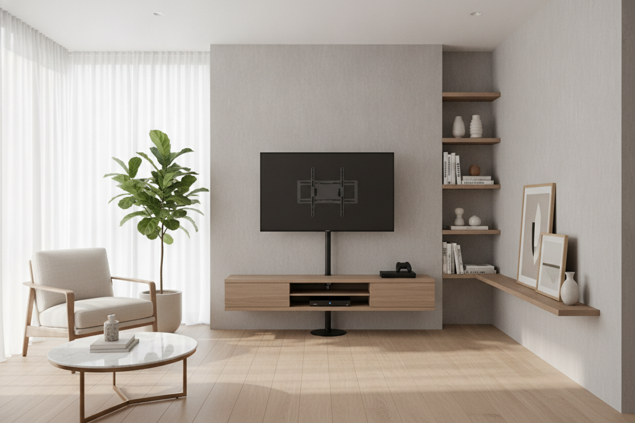 We Reclaimed 10 Square Feet By Switching to a Pole TV Stand