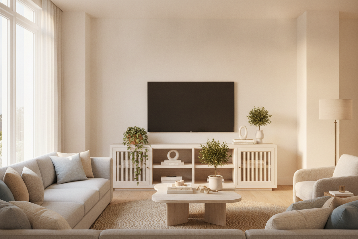 The Stark White Mistake: Why You Need an Ivory Color TV Stand
