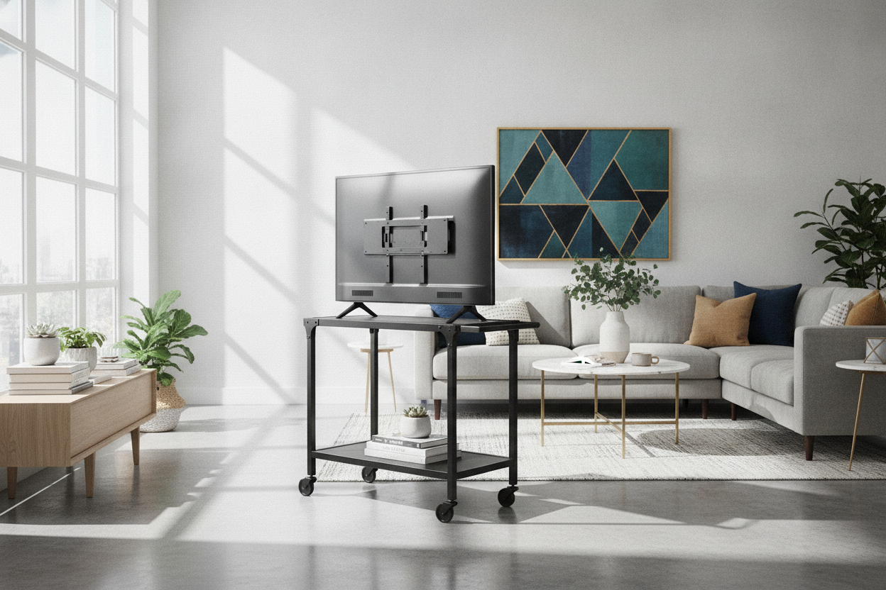 I Put My TV on a Target TV Cart (And Reclaimed My Living Room)