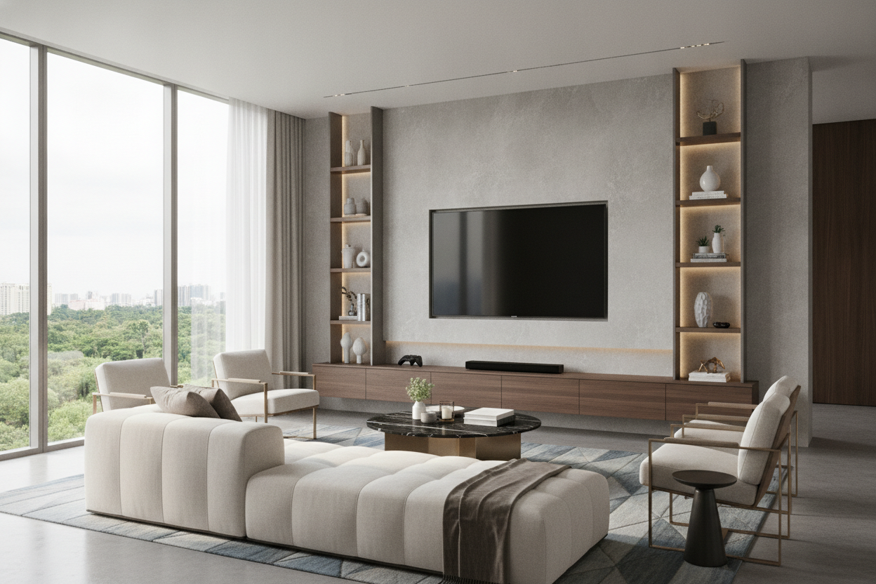 We Need to Talk About the 70 Inch TV in Living Room Trend