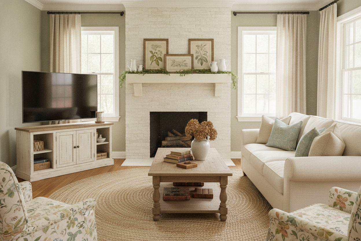 The Fireplace Ruined My Layout (So I Bought a Country Corner TV Stand)