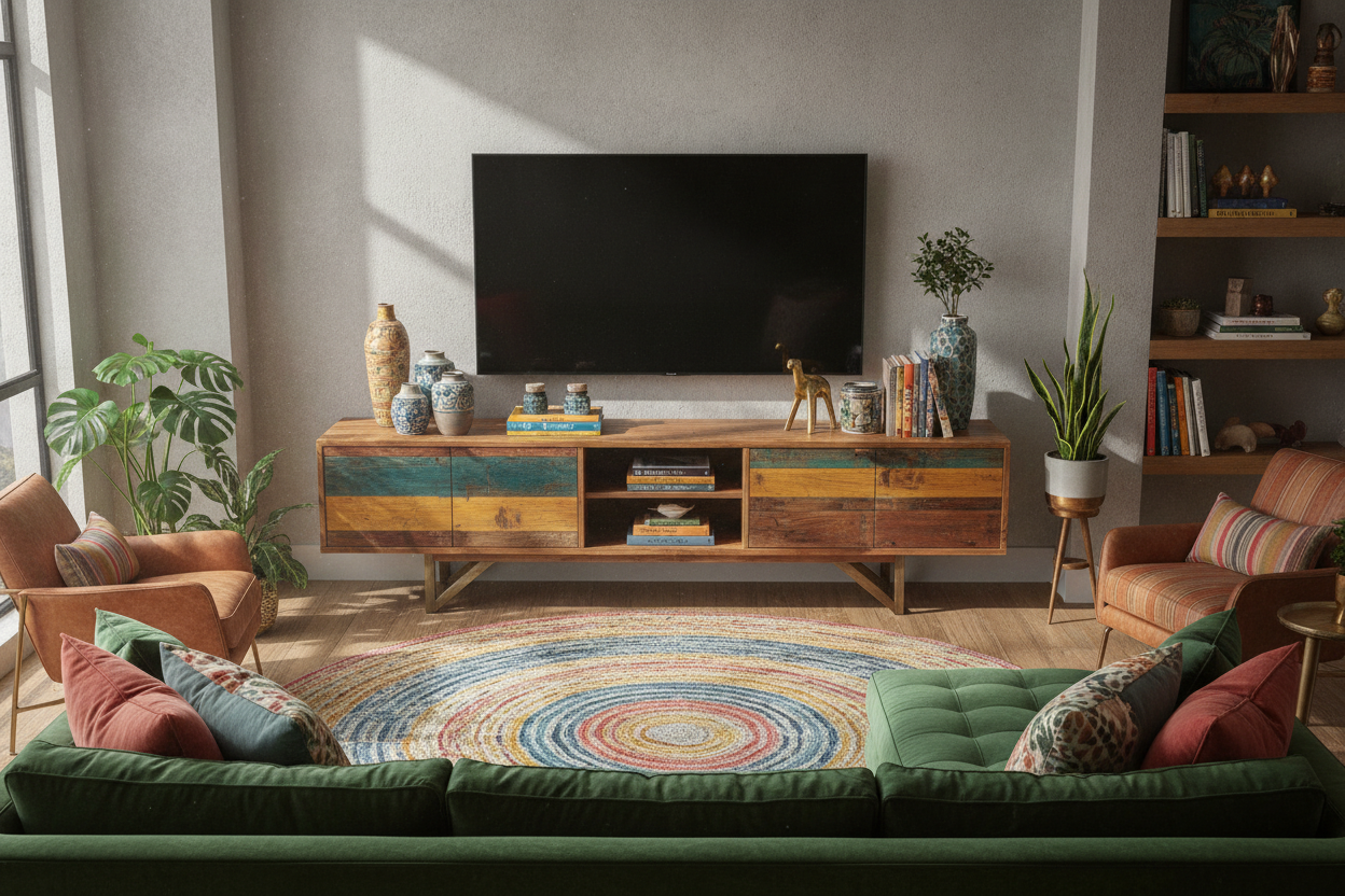I Risked Buying a Multi Color TV Console (And It Saved My Living Room)