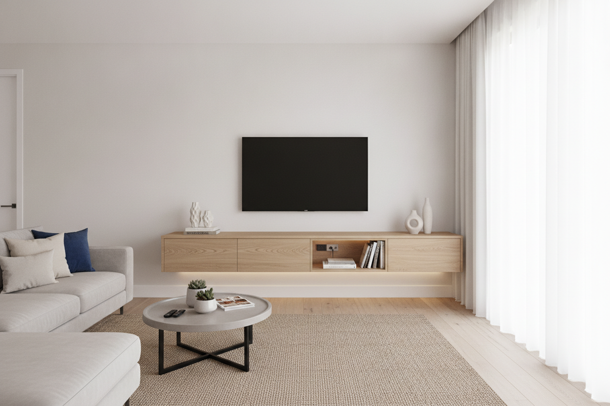 My Living Room Felt Cramped Until I Found a Floating TV Stand 70 Inch