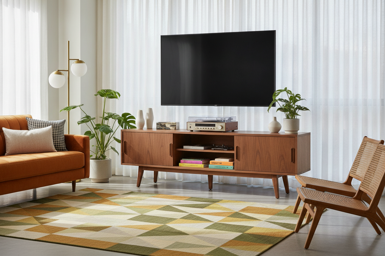 Stop Buying Black Consoles: Get a Mid Century 70 Inch TV Stand