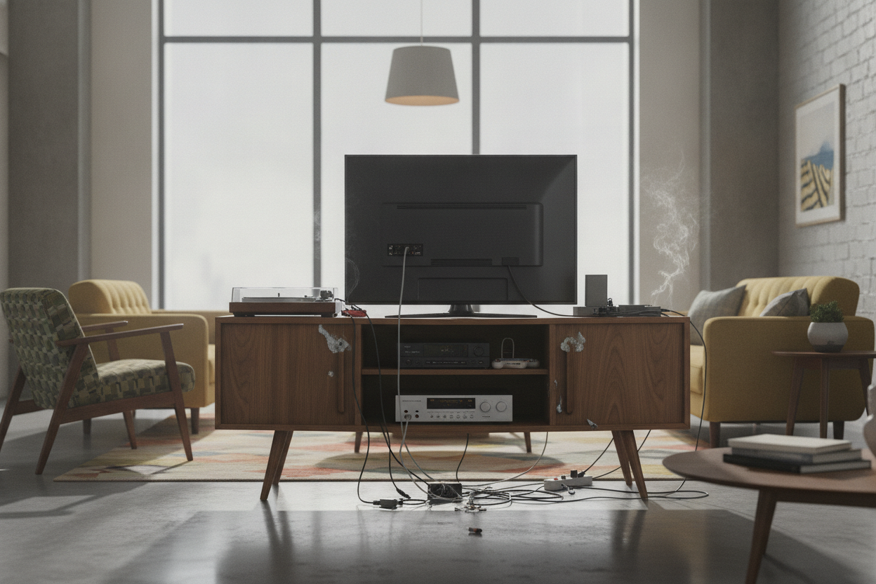 Your Mid-Century Modern TV Stand Is Frying Your Electronics