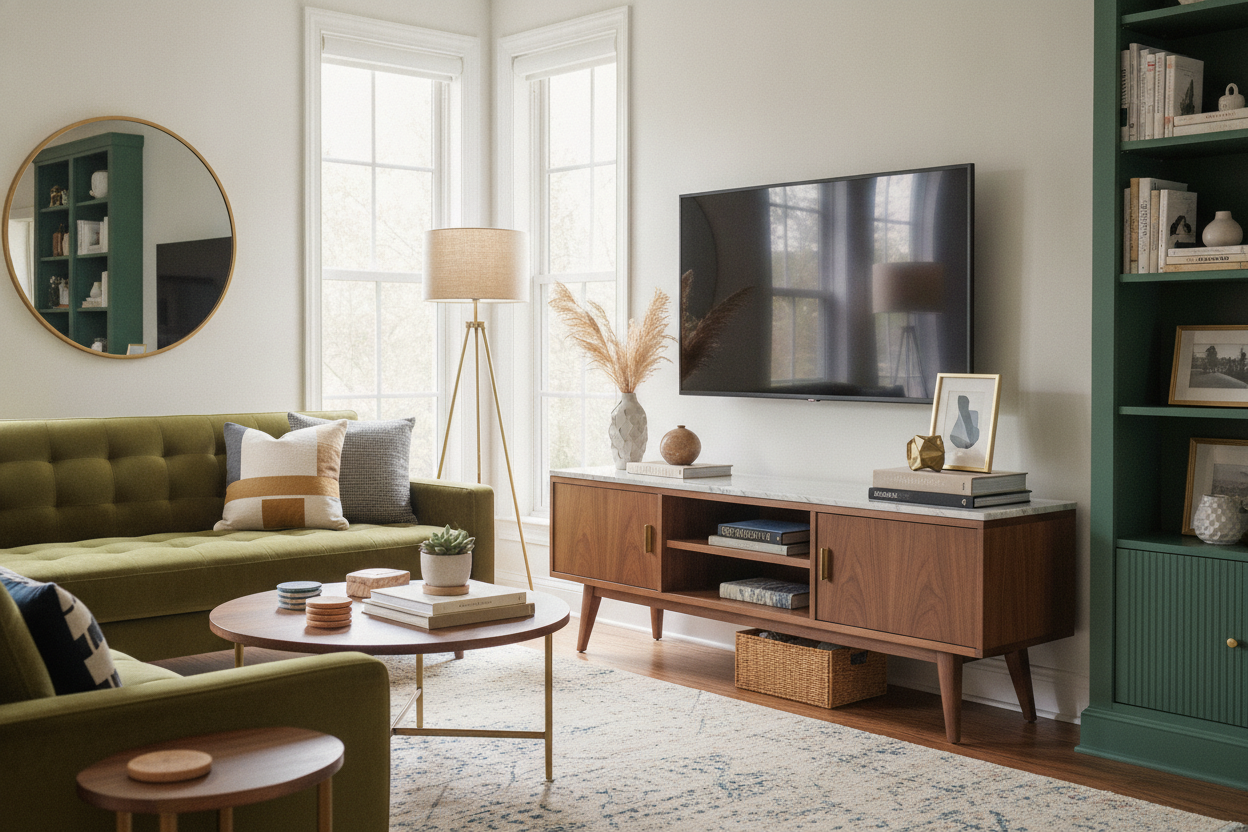 How to Make an Amazon Mid Century Modern TV Stand Look Expensive
