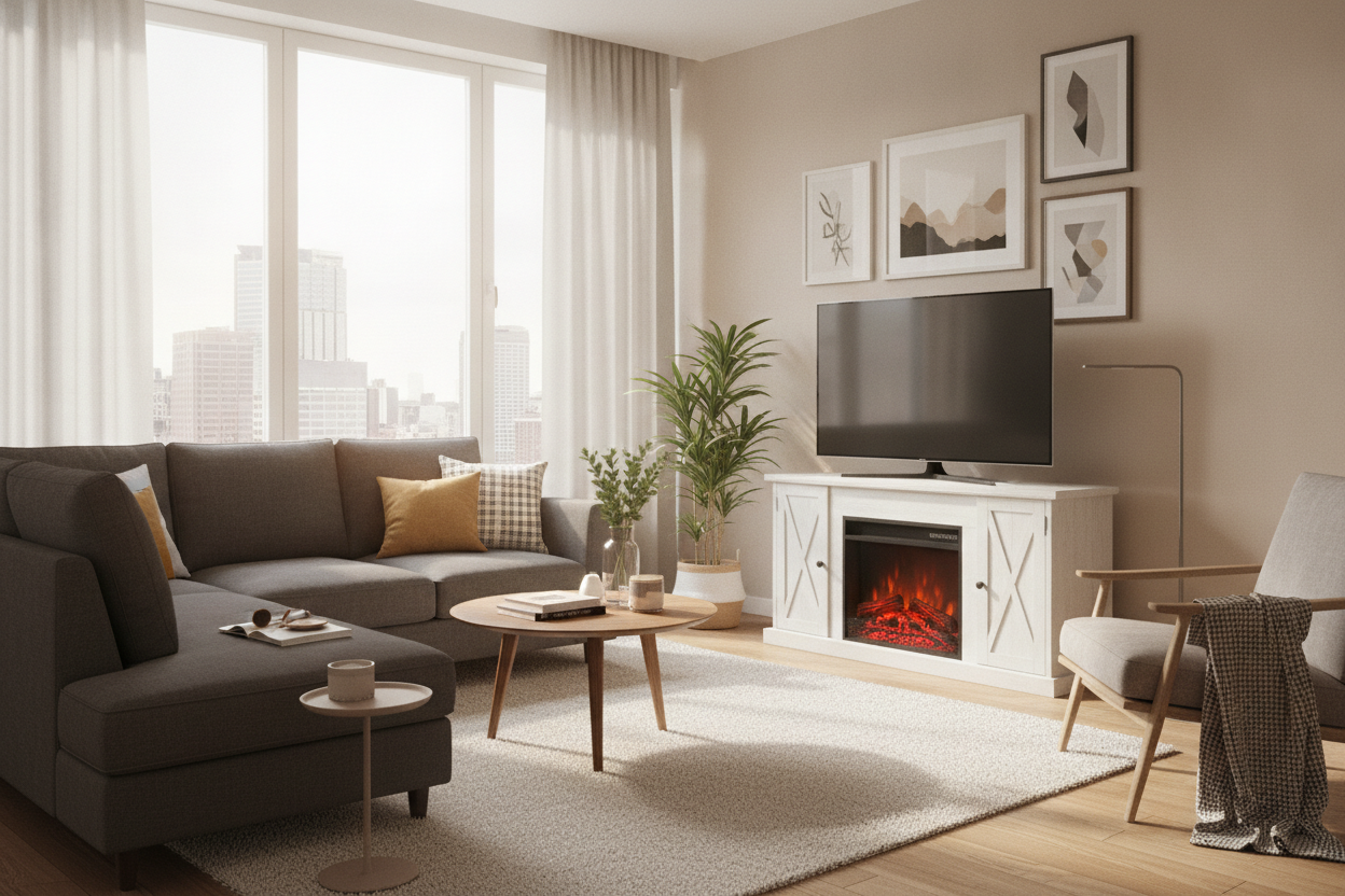 Why Your Awkward Small Wall Needs a 42 Inch Fireplace TV Stand