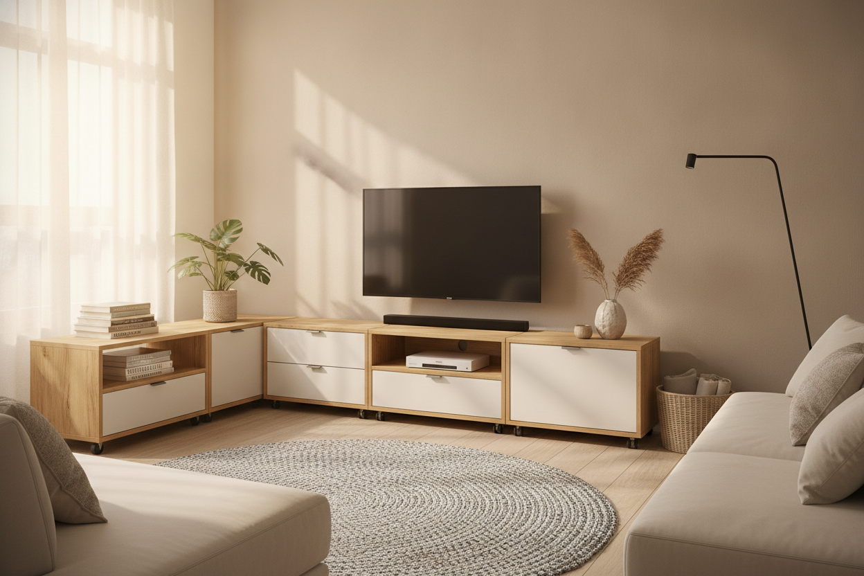 I Move Constantly: Why I Swear by an Adjustable Media Console for TV