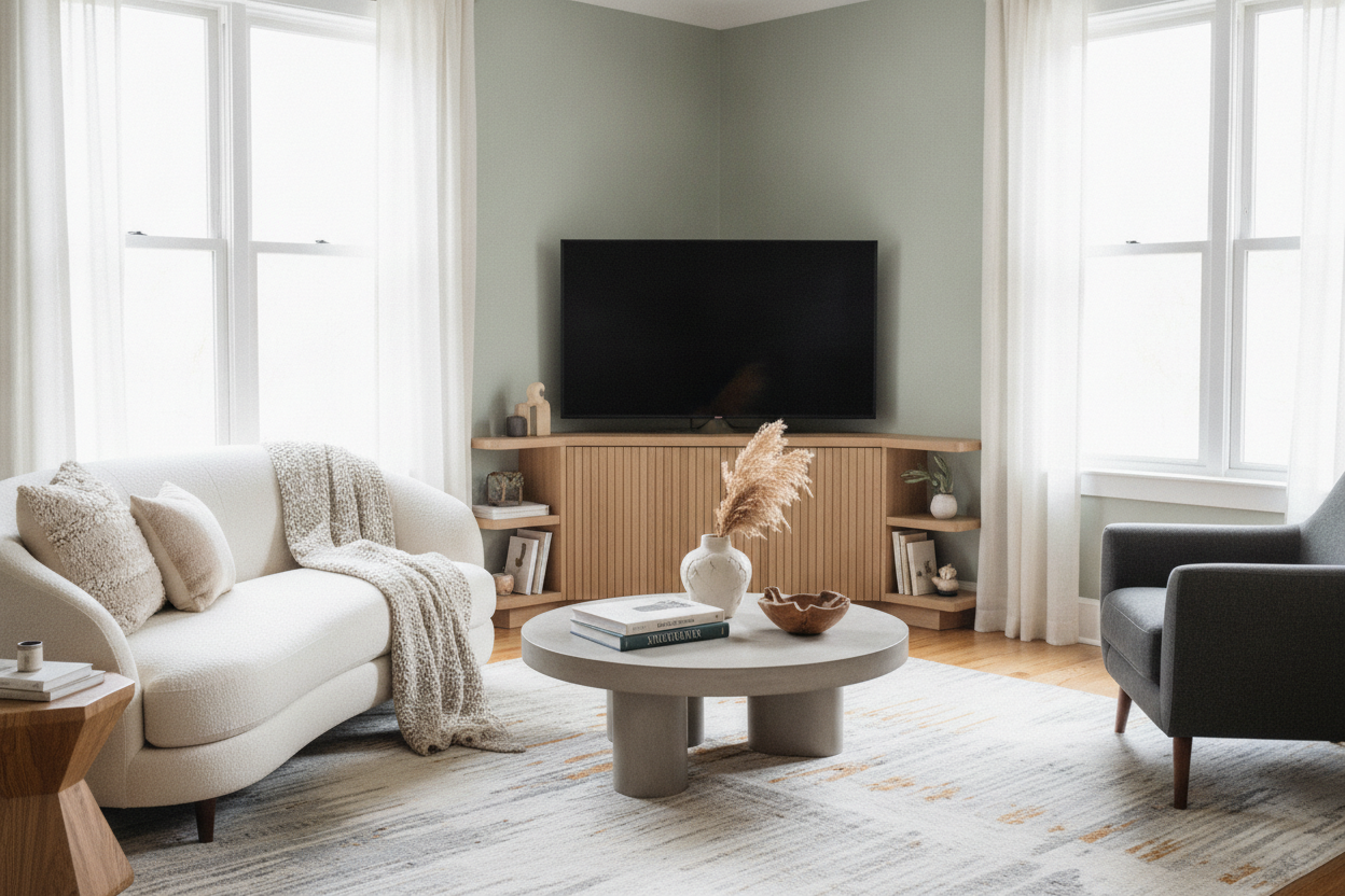 Your Awkward Living Room Deserves a Real Corner Console TV