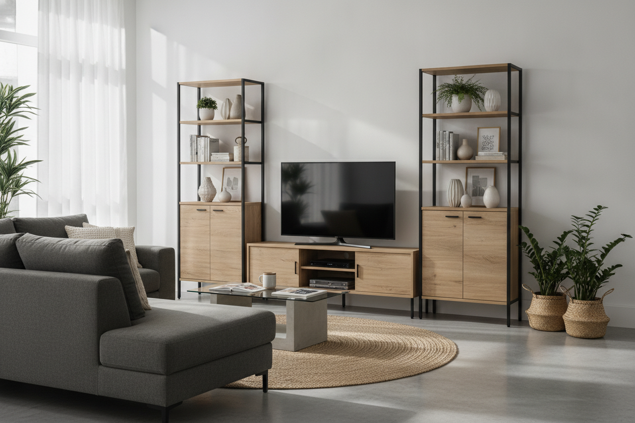 Your Awkward Blank Wall Needs a 3 Piece Entertainment Center
