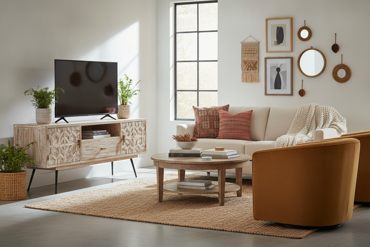 I Was Tired of Boxy Furniture, So I Shopped World Market TV Stands