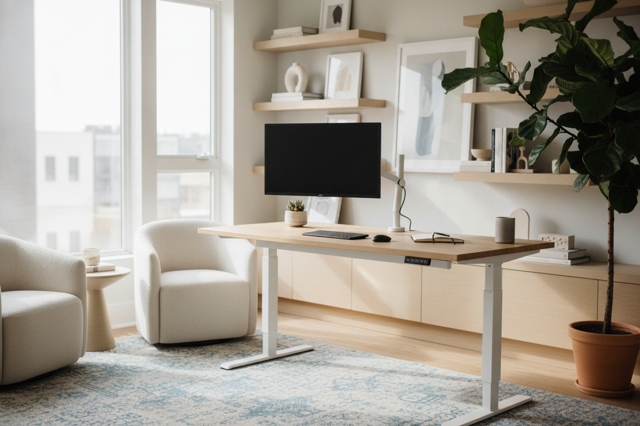 Can You Actually Put a Modern Standing Desk in a Living Room?