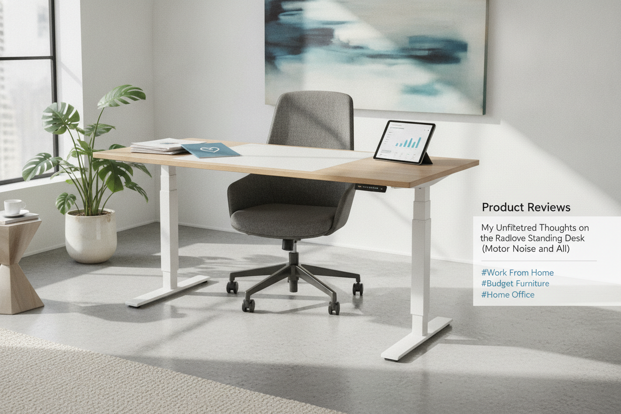My Unfiltered Thoughts on the Radlove Standing Desk (Motor Noise and All)