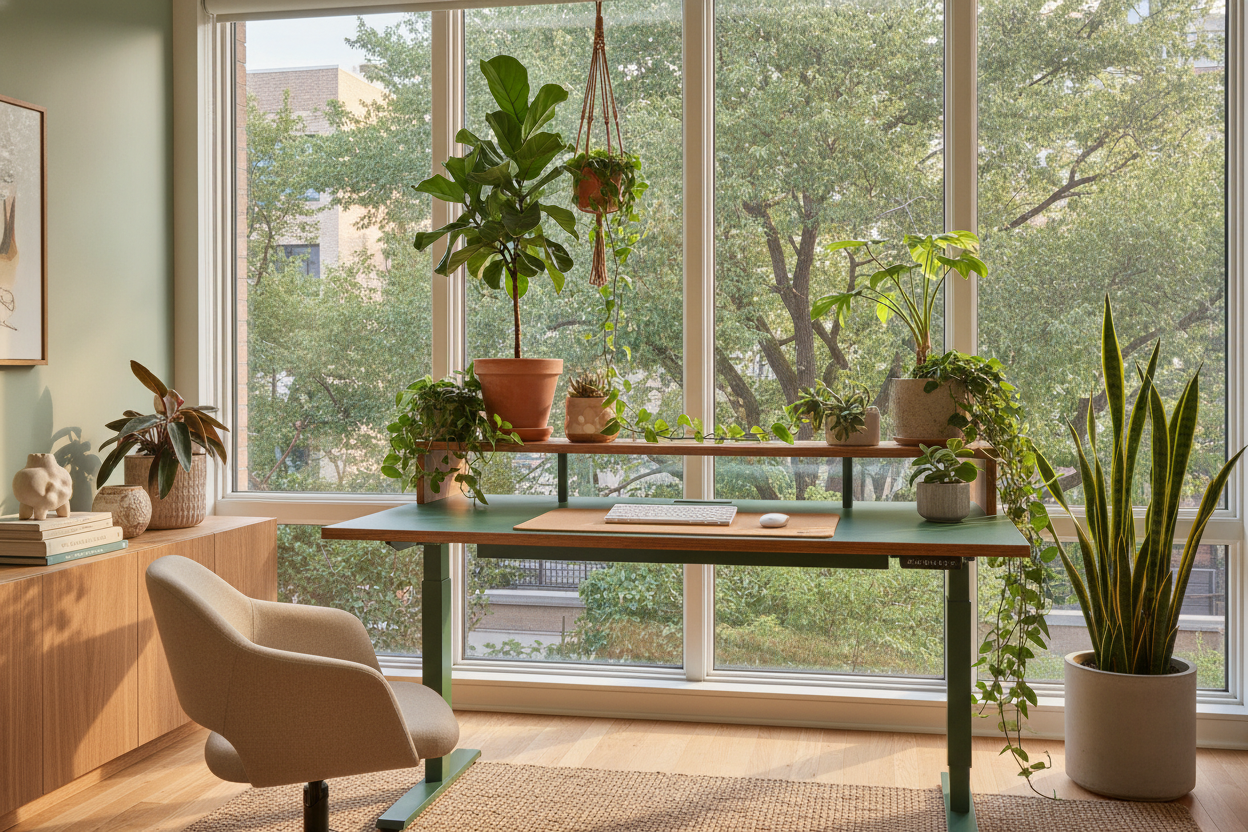 How a Green Standing Desk Cured My Sad Beige Office