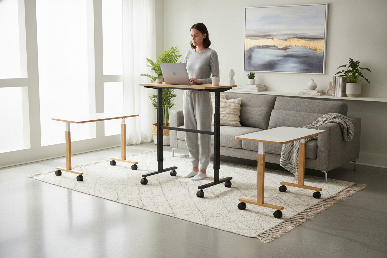 Do Portable Standing Desks Actually Roll Over Area Rugs?