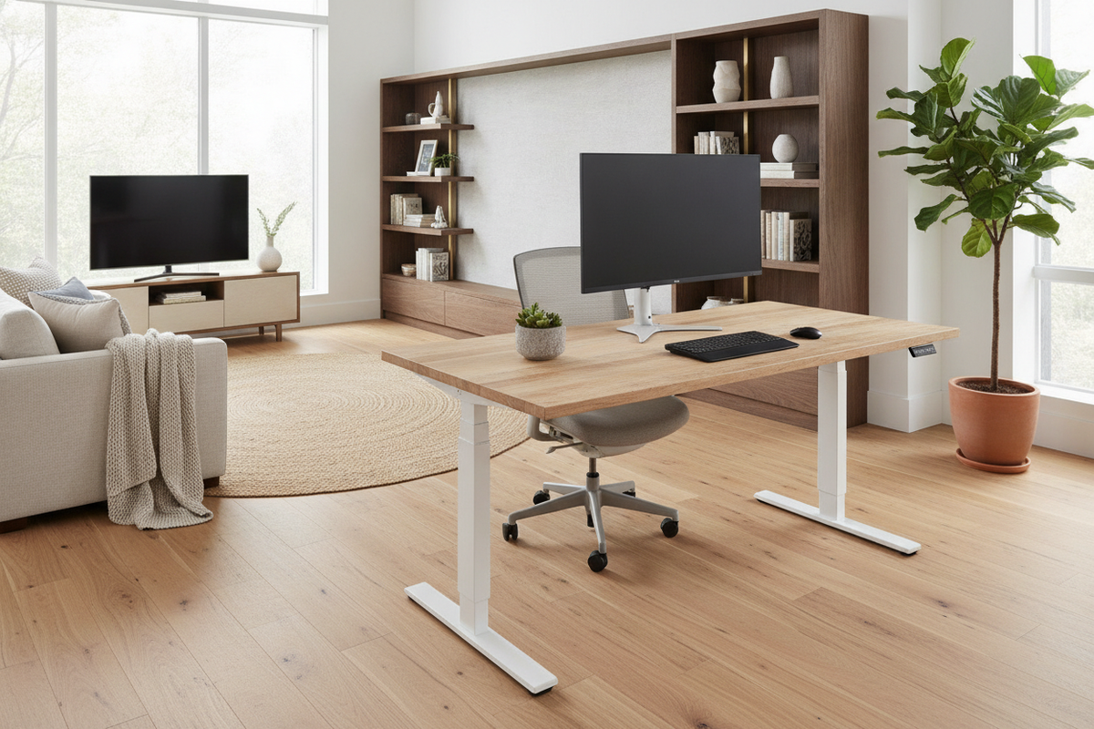 How a Real Living Adjustable Desk Saved My Open Floor Plan