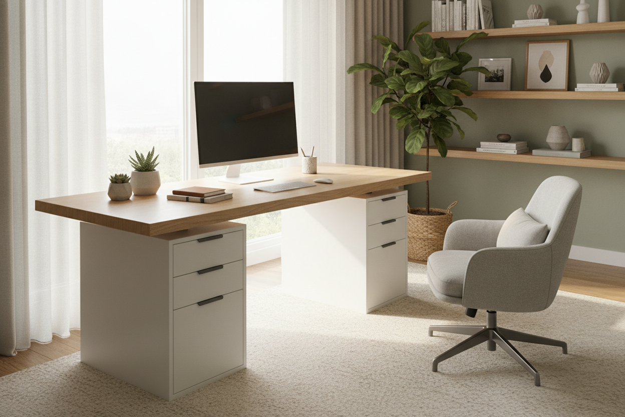 The Best WFH Setup Is Just a Desktop Without Legs on Drawers