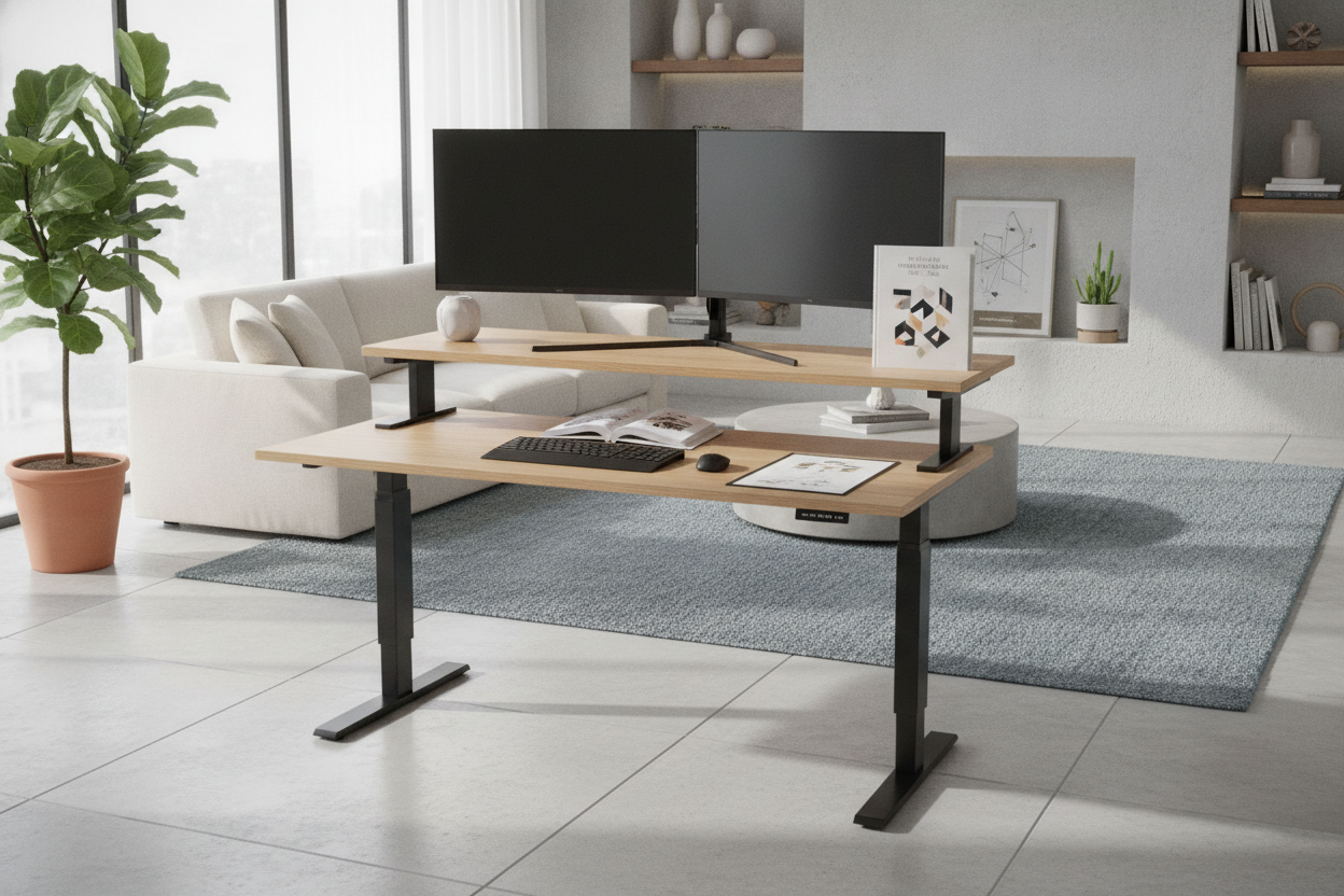 The 2 Level Standing Desk Guide: Tier Layouts, Room Fit, and Ergonomic Setup