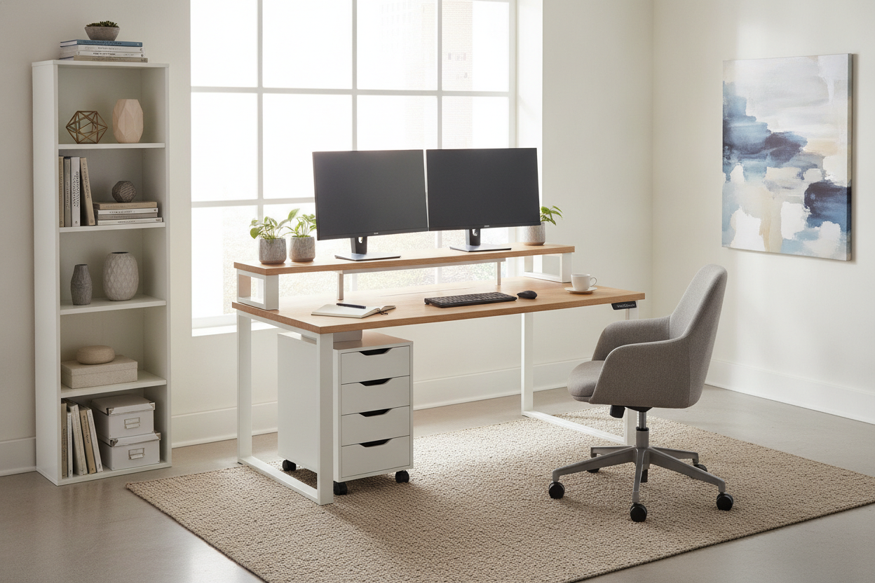 The IKEA Two Tier Desk Guide: Multi-Level Layouts, Storage, and Workspace Ergonomics