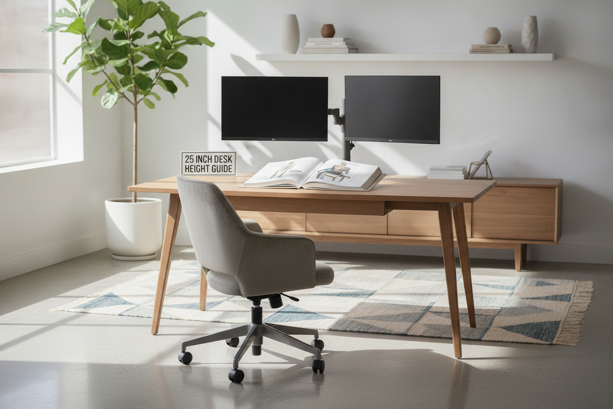 The 25 Inch Desk Height Guide: Seating Fit, Clearance, and Layout Planning