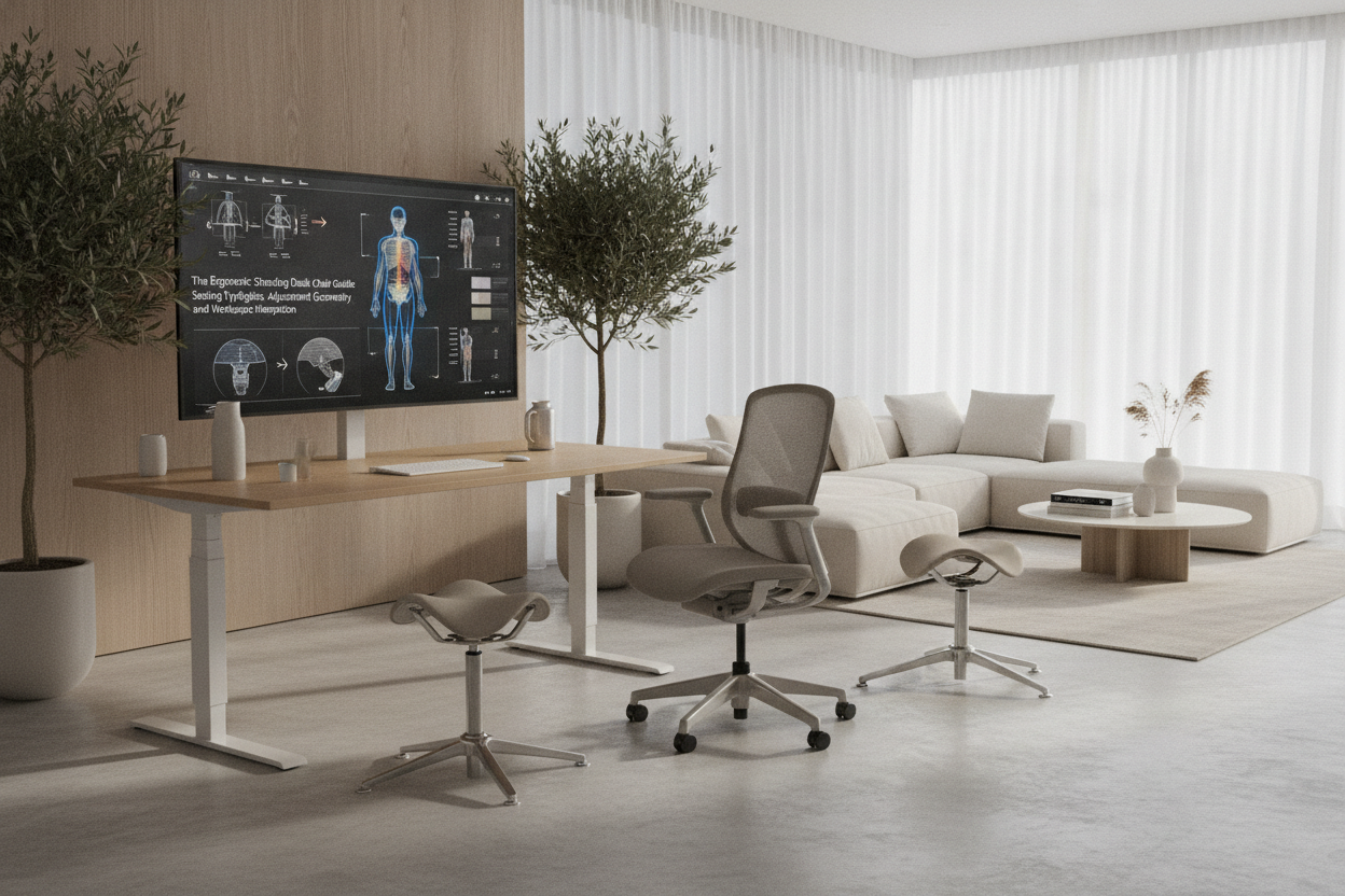 The Ergonomic Standing Desk Chair Guide: Seating Typologies, Adjustment Geometry, and Workspace Integration