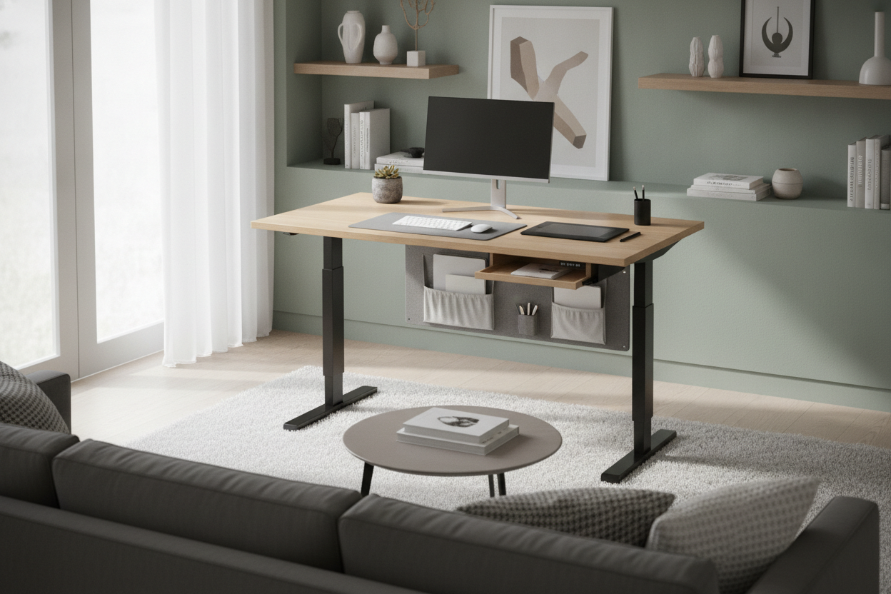 The 40x20 Standing Desk Guide: Compact Sit-Stand Proportions, Surface Zoning, and Storage Planning